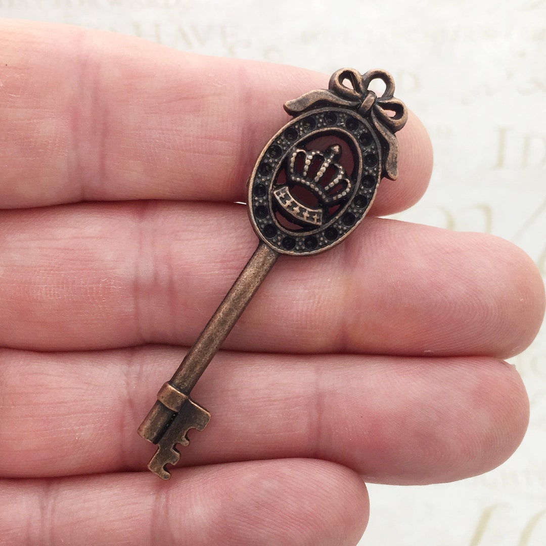 BULK 16 Crown Key Pendant Copper Large by TIJC SP1456B Etsy