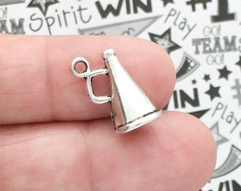 Mireval Sterling Silver Megaphone Charm on an Optional Charm Holder 