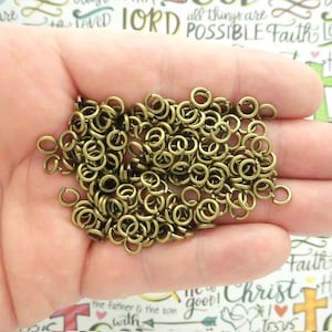 200 pieces 16 Gauge Heavy Bronze 6mm Open Jump Rings Bulk 1.2x6mm by TIJC BPJR1.2x6