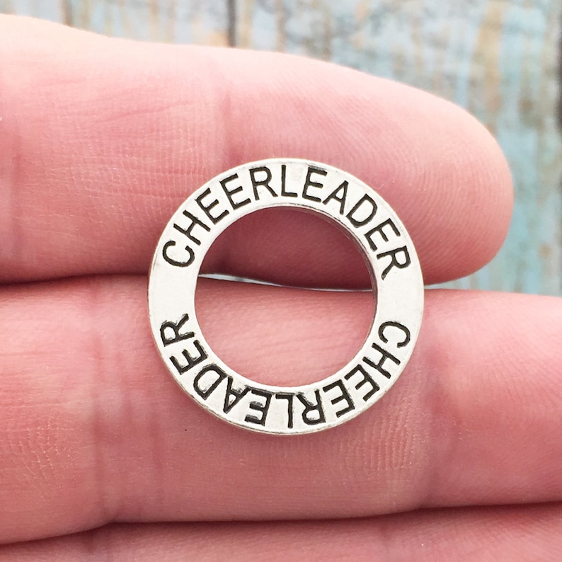 5 Affirmation Circle Cheerleader Charm by TIJC SP0562