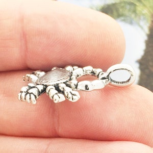 5 Silver Crab Charm Pendant by TIJC SP0243 image 3
