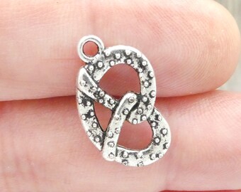 BULK 30 Silver Pretzel Charm 23x13mm by TIJC SP1031B - Etsy