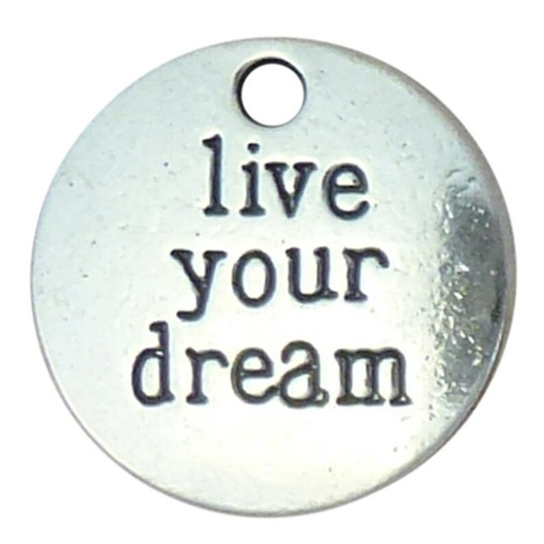 BULK 20 live your dreams Affirmation Charm 20x20mm by TIJC SP1323B image 8