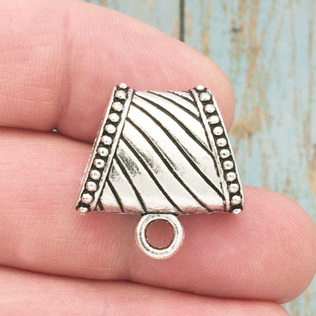 BULK 8 Large Bails for Pendants Silver by TIJC SP0852B Etsy