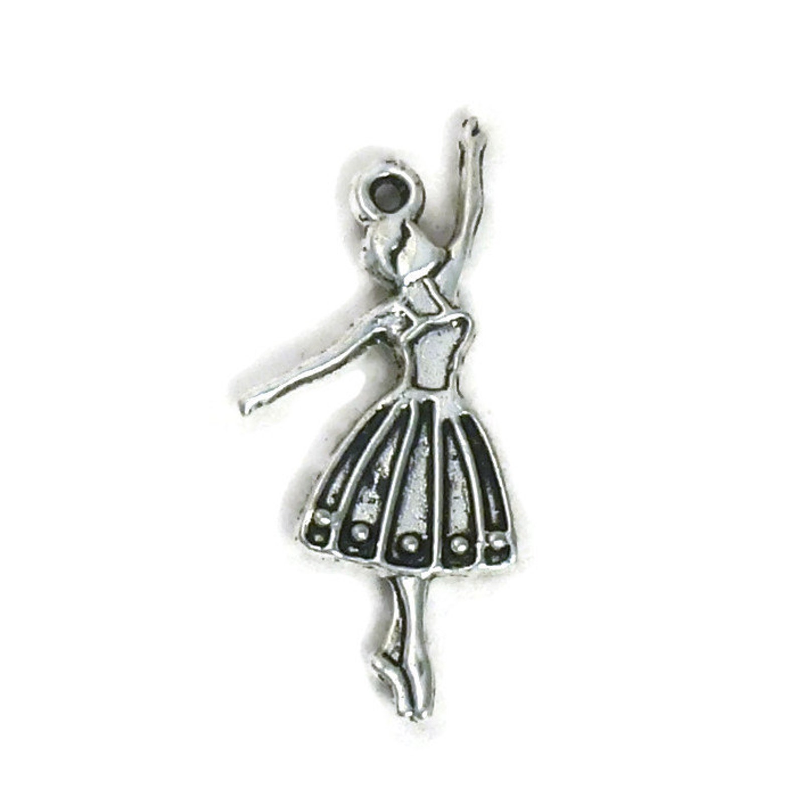 bulk 60 ballerina charm ballet silver by tijc sp1015b