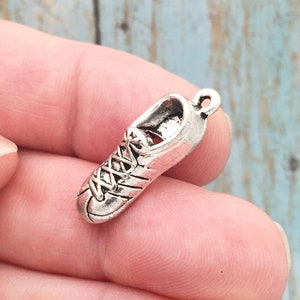 4 Silver Running Shoe Charm Pendant by TIJC SP0475