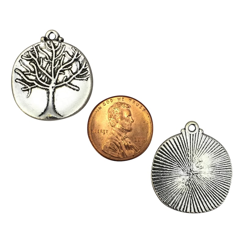 BULK 10 Tree of Life Charm Pendant Silver by TIJC SP1534B