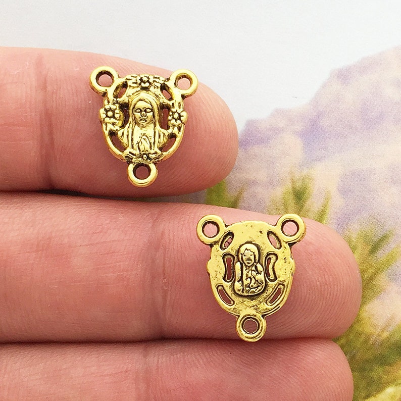 BULK 40 Virgin Mary Rosary Centerpieces Gold by TIJC SP1535B Etsy