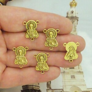 Bulk 20 Sacred Heart Rosary Centerpieces Gold by TIJC SP2196B