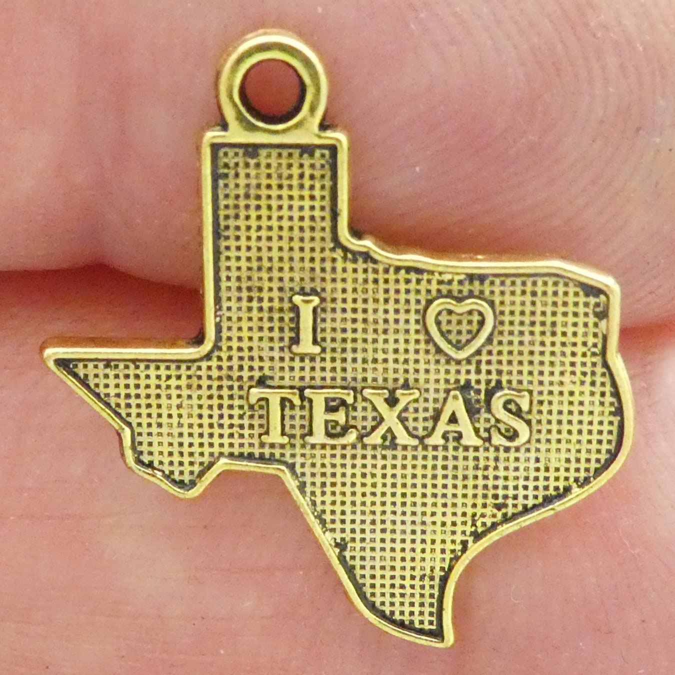 10 Gold Texas Charm Pendant 22x20mm by TIJC SP1105 Etsy