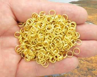 250 Pieces Split Rings 6mm Bulk .7x6mm Gold by TIJC GPSR.7x6