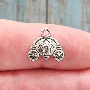 10 Cinderella Carriage Charm Silver by TIJC SP1072