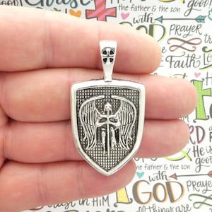 1 Silver St Michael Charm Pendant by TIJC SP2034