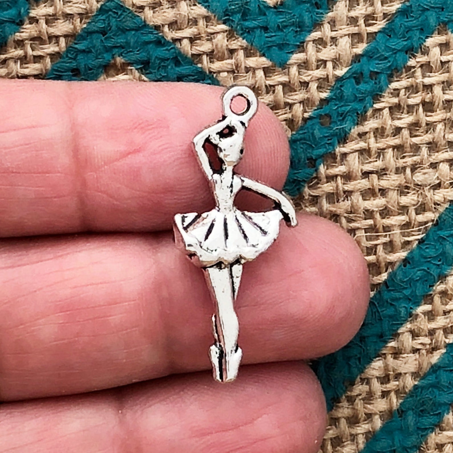 bulk 30 ballerina charm ballet pendant silver by tijc sp0154b