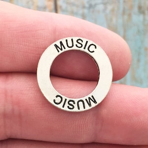 5 Affirmation Circle Music Charm by TIJC SP0561