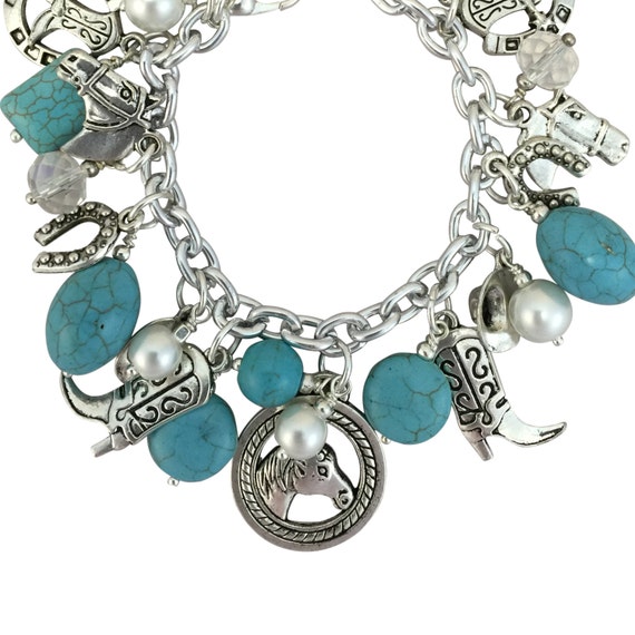Horse charm bracelet clearance