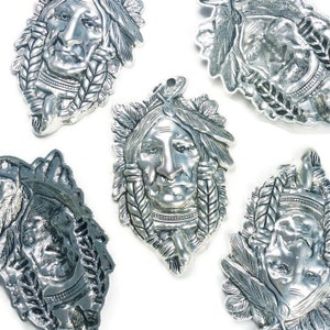 2 Indian Chief Pendant Silver by TIJC SP0990 image 5