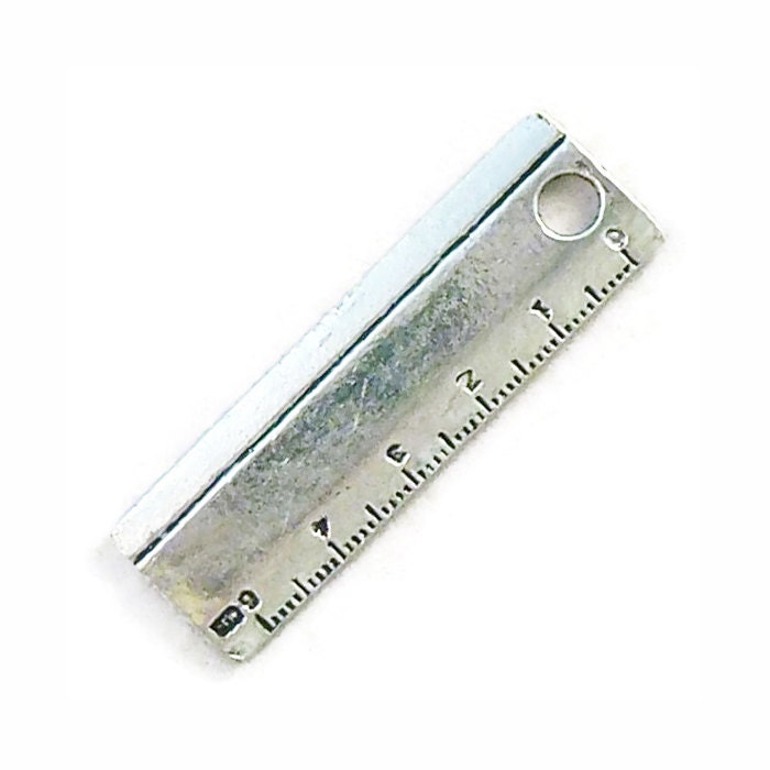 BULK 50 School Silver Ruler Charm by TIJC SP0971B - Etsy