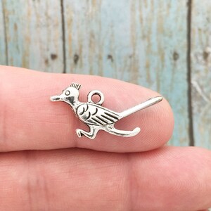 BULK 30 Roadrunner Charm Pendant Silver by TIJC SP0286B image 2