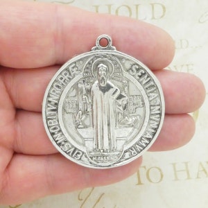 1 St Benedict Medal Silver Large by TIJC SP2086
