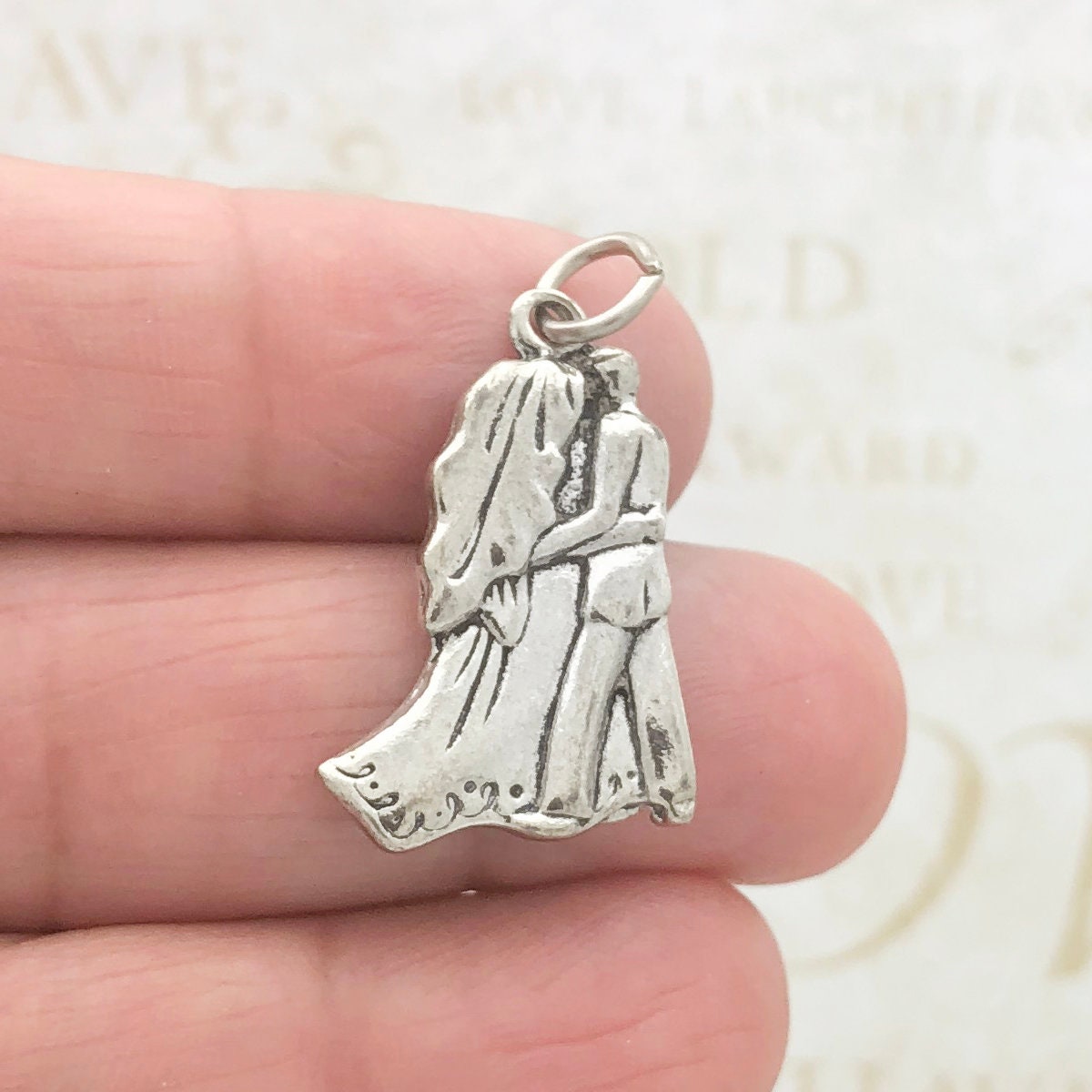 5 Silver Bride and Groom Charms by TIJC SP0166 Etsy