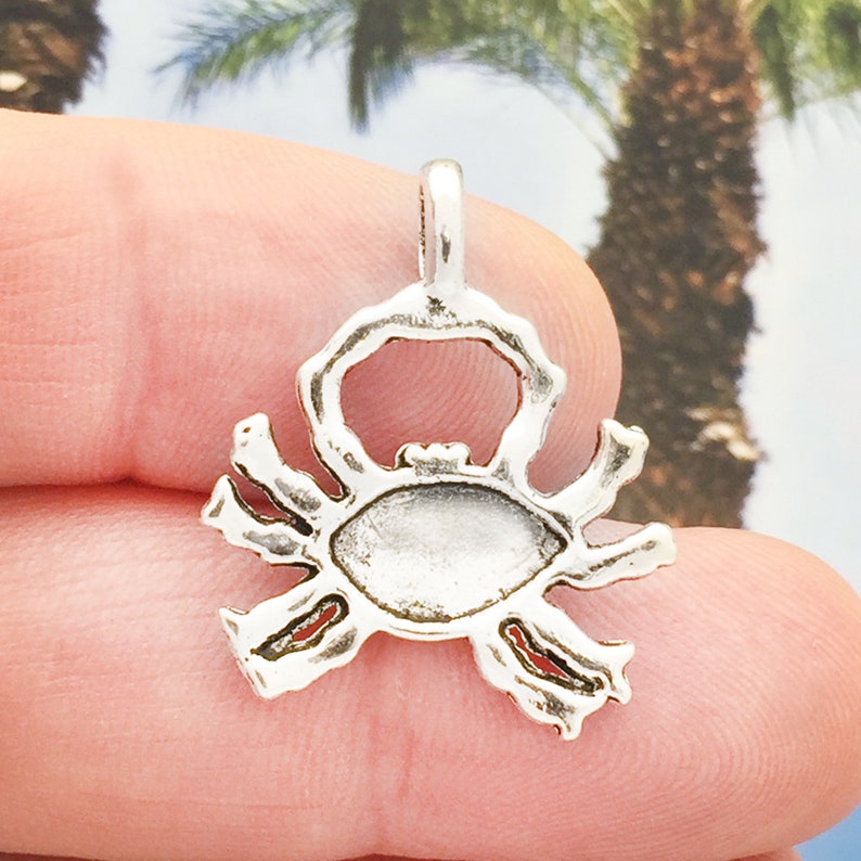 5 Silver Crab Charm Pendant by TIJC SP0243 image 2