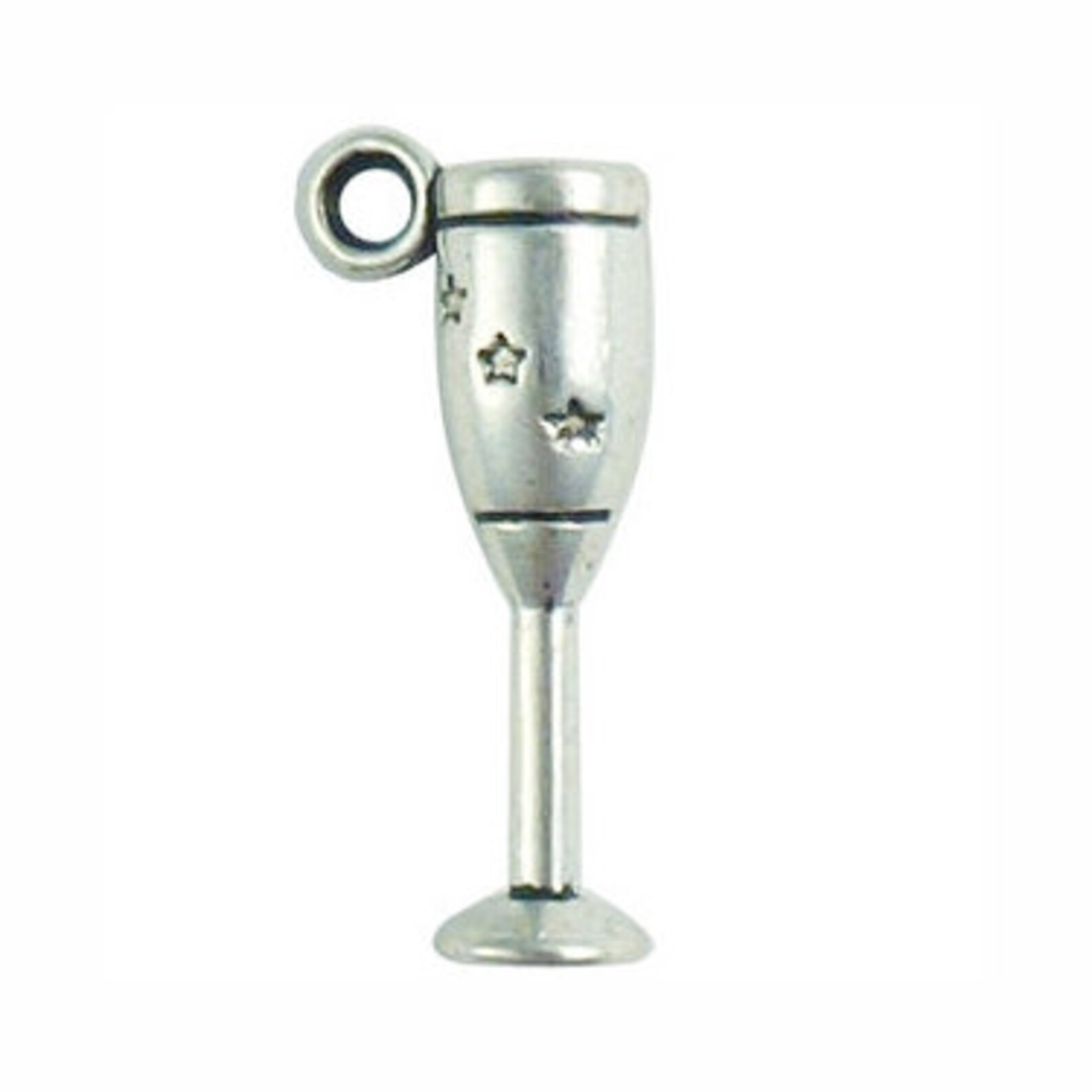 12 Champagne Flute Charms Silver by TIJC SP0516 Etsy
