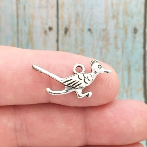 BULK 30 Roadrunner Charm Pendant Silver by TIJC SP0286B image 1