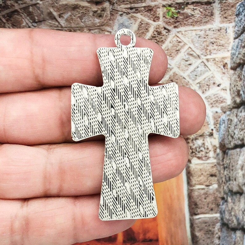 Bulk 4 Silver Cross Pendant With Prayer by TIJC SP1080B Etsy
