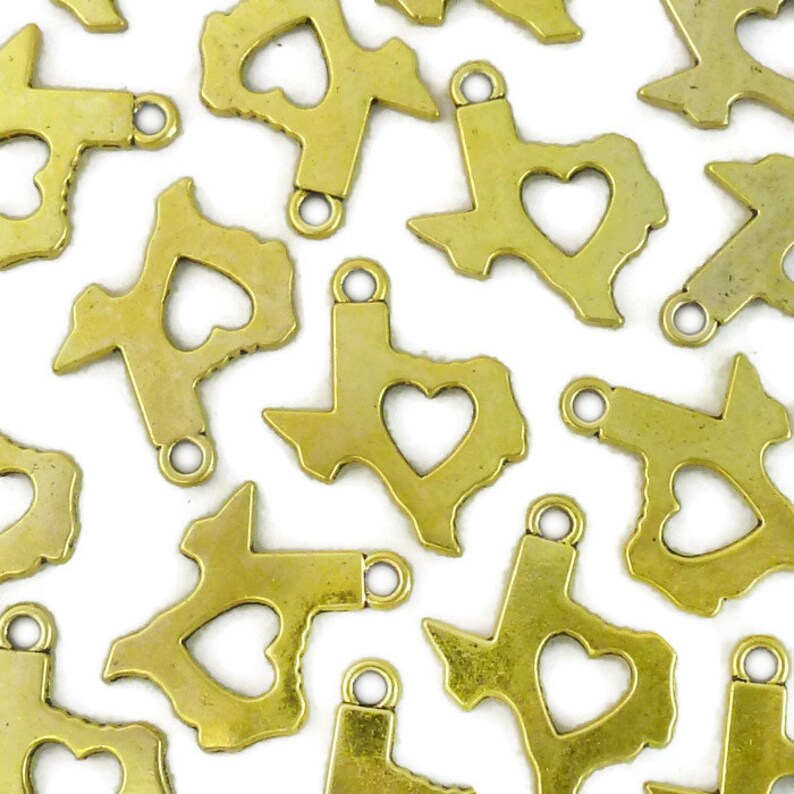 BULK 30 Texas Charm Pendant Gold by TIJC SP1154B Etsy