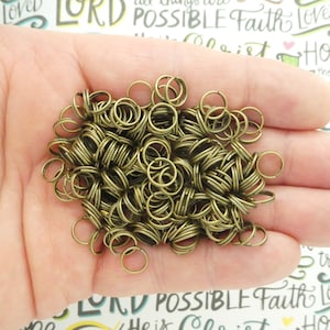 200 pieces Split Rings 8 mm Bulk .7x8mm Bronze by TIJC BPSR.7x8