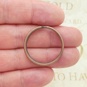 BULK 20 Split Ring Key Chain Copper 30mm CPKR001B