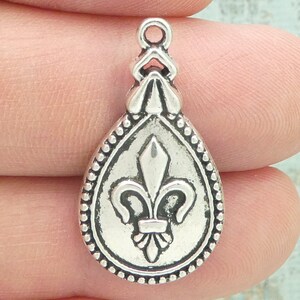 5 Silver Fleur De Lis Charm by TIJC SP1503 image 5