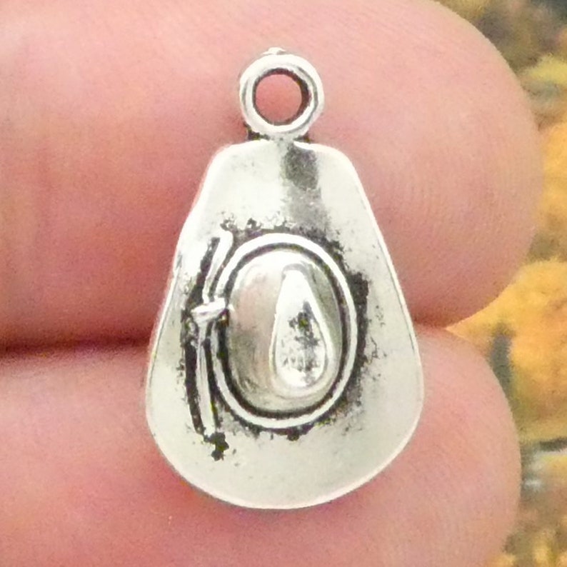 12 Cowboy Hat Charm Silver by TIJC SP0206 Etsy