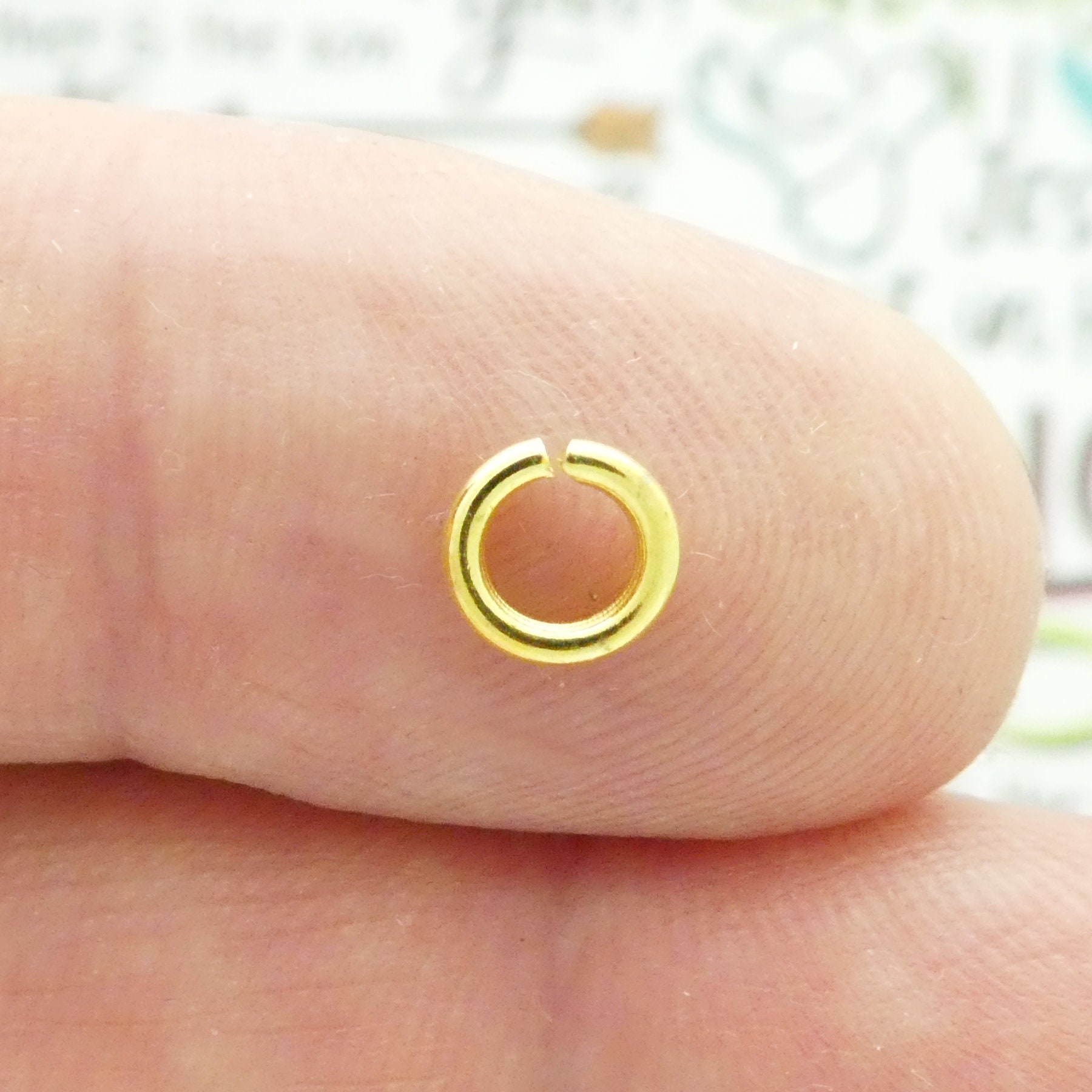 200 Pieces 16 Gauge Heavy Gold 6mm Open Jump Rings 1.2x6mm by TIJC