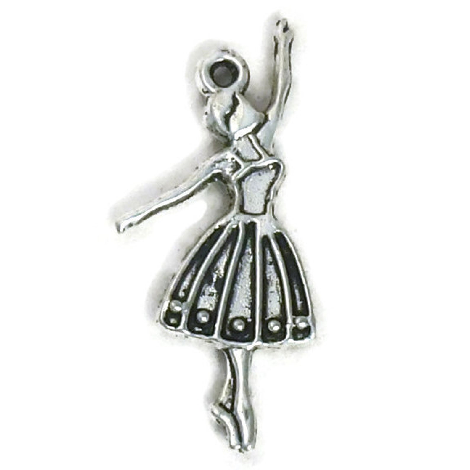 bulk 60 ballerina charm ballet silver by tijc sp1015b