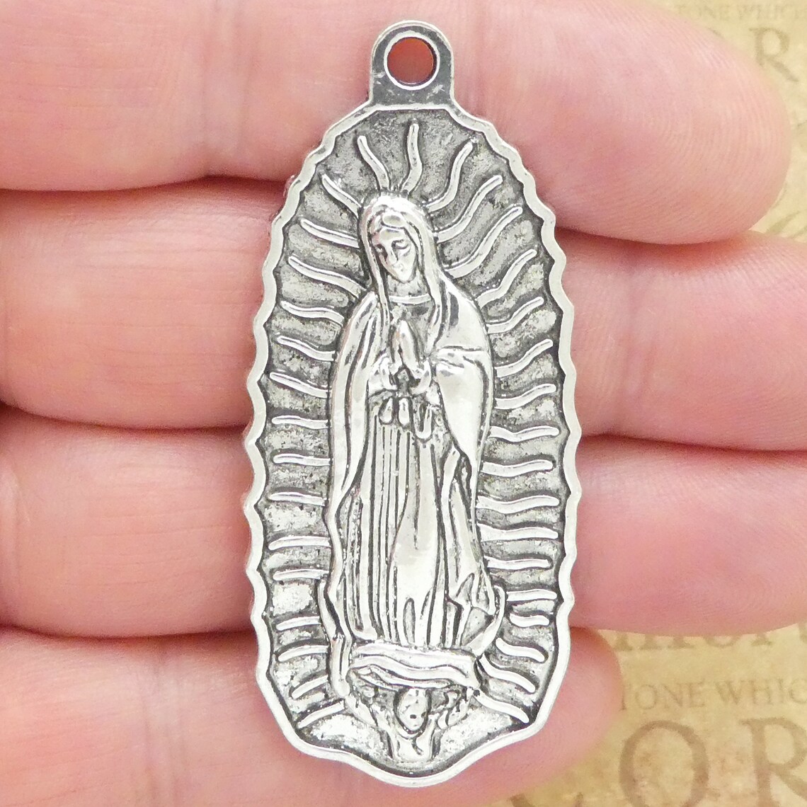 1 Silver Our Lady of Guadalupe Medal by TIJC SP1998 Etsy