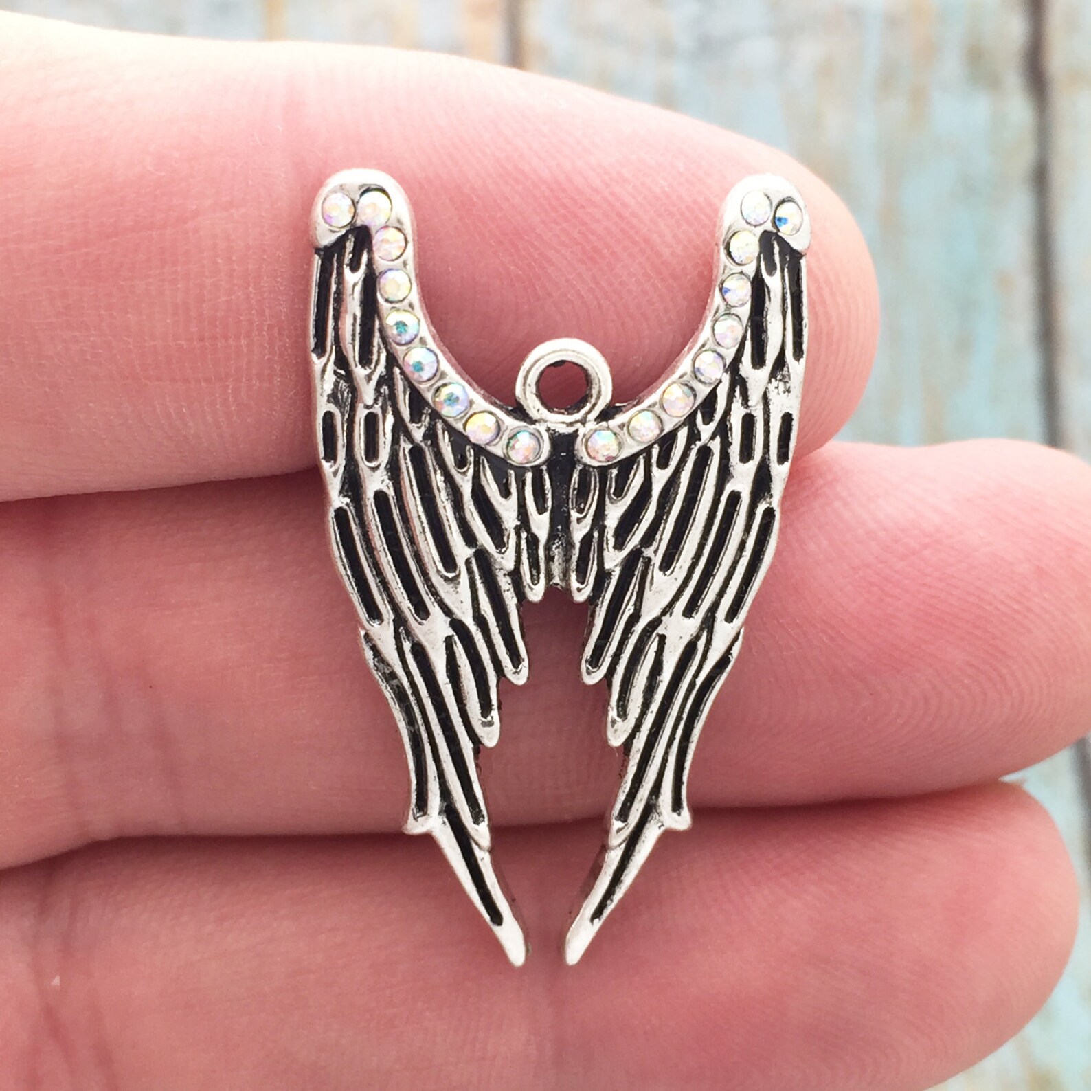 Diamond Angel Wings Charm main image 1