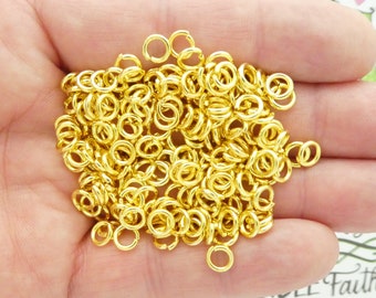 200 pieces 16 Gauge Heavy Gold 6mm Open Jump Rings 1.2x6mm by TIJC GPJR1.2x6