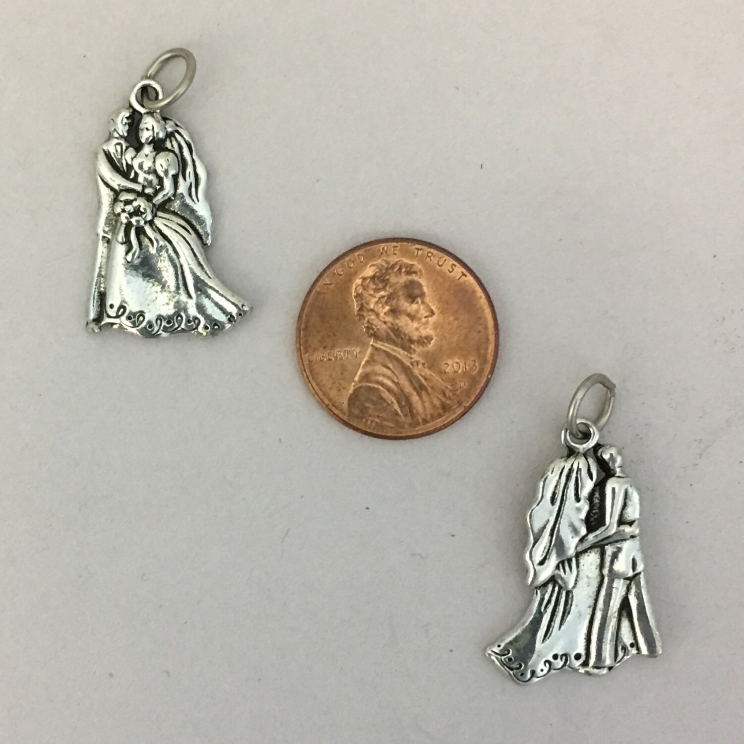 5 Silver Bride and Groom Charms by TIJC SP0166 Etsy