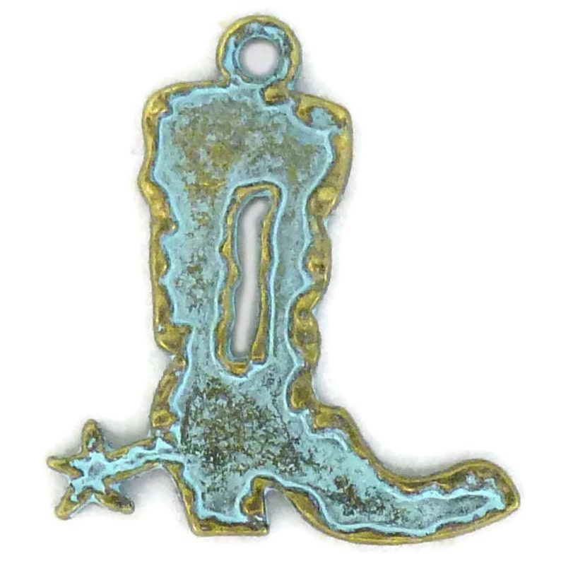 BULK 20 Bronze Cowboy Boot Charm Pendant by TIJC SP0713B