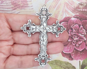 Free Ship 168 pcs tibetan silver cross charms 20x14mm L-3593 Free Ship 168 pcs tibetan silver cross charms 20x14mm L-3593