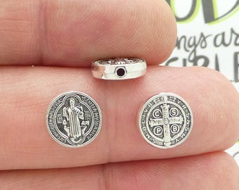 12 Silver St Benedict Bead Medal by TIJC SP2245