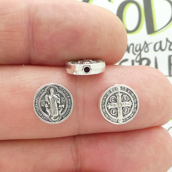 12 Silver St Benedict Bead Medal by TIJC SP2245
