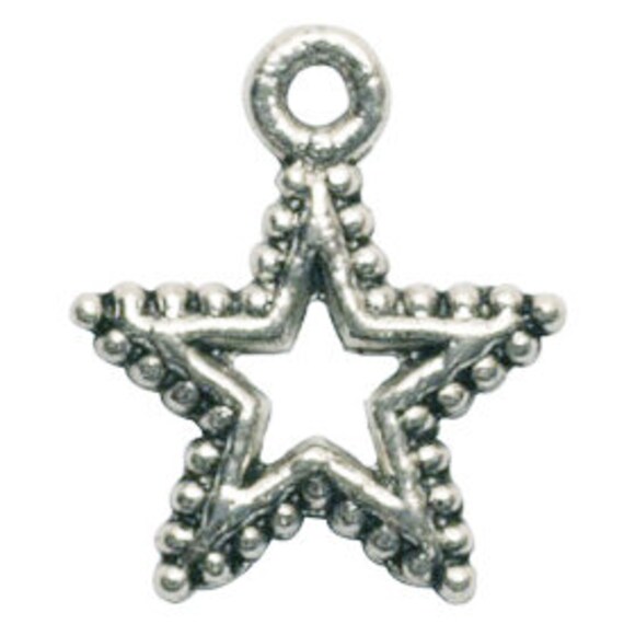 BULK 40 Silver Star Charm Pendant 17x15mm by TIJC SP0576B BULK 40 Silver Star Charm Pendant 17x15mm by TIJC SP0576B
