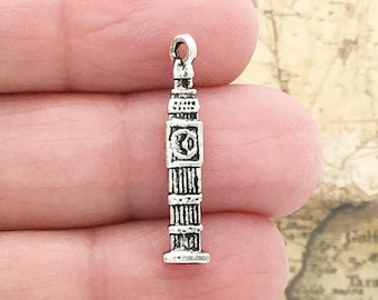 BULK 30 London Big Ben Charm Silver by TIJC SP0092B