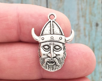 5 Silver Viking Charm Pendant with Helmet by TIJC SP0912