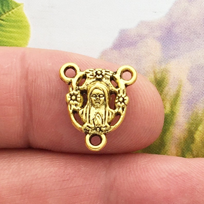 BULK 40 Virgin Mary Rosary Centerpieces Gold by TIJC SP1535B Etsy