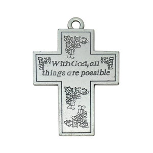 2 Silver Cross Charm Pendant by TIJC SP1291 image 6