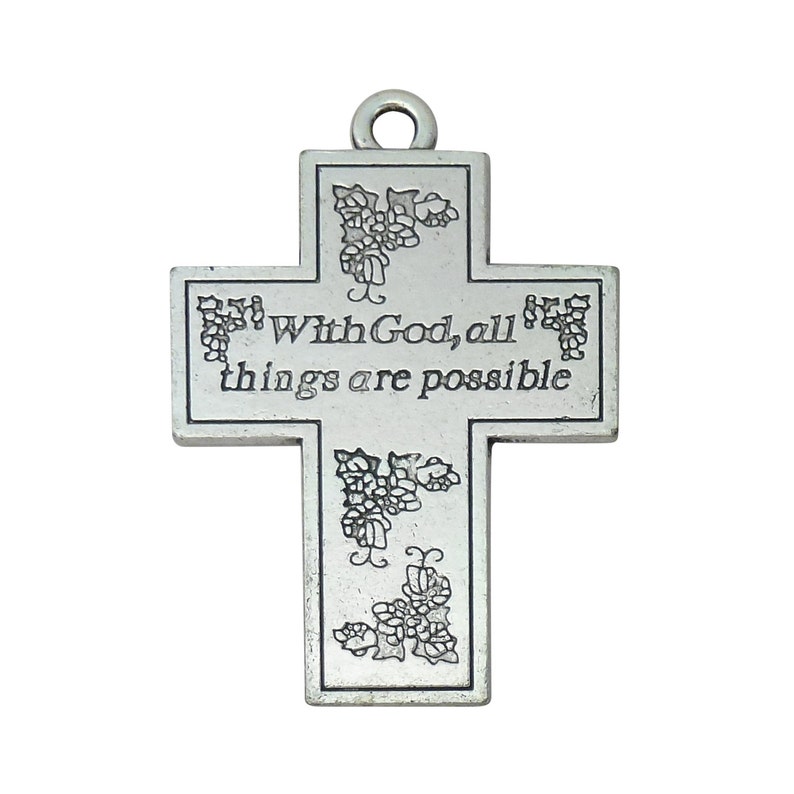 2 Silver Cross Charm Pendant by TIJC SP1291 image 6